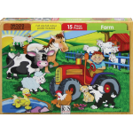 A4 "Farm No 2" 15 Piece Wooden Puzzle    